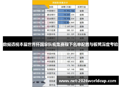 数据透视本届世界杯国家队密集赛程下名单配置与板凳深度考验 数据透视本届世界杯国家队密集赛程下名单配置与板凳深度考验
